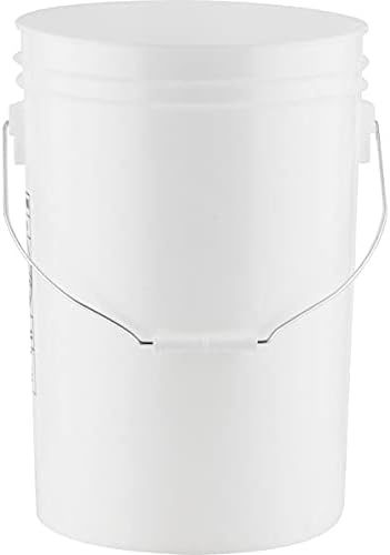House Naturals 6 Gallon Large Bucket Pail Food Grade BPA Freee with Screw On Air Tight Lid(Pack of 2)
