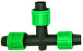 (50-PACK) Drip Irrigation Tubing Tee - 1/2" 3-Way Universal Perma Connector Barbed Locking Fitting - Fits All Brands 16-17mm Drip Tape & Tubing (50, Tee)