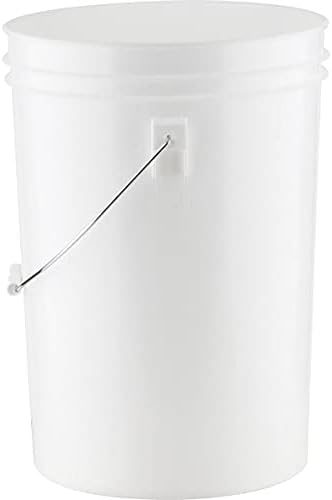 House Naturals 6 Gallon Large Bucket Pail Food Grade BPA Freee with Screw On Air Tight Lid(Pack of 2)