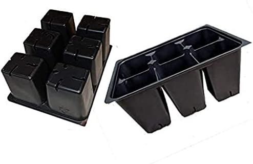 Seed Starter Trays 360 DEEP Extra Large Cells Total (60 Trays of 6 Cells Each)