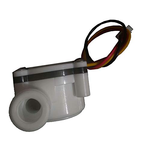 3/8" Water Flow Sensor Food-Grade Switch Hall Effect Flowmeter Fluid Meter Counter 0.3-10L/min (Pack of 2）