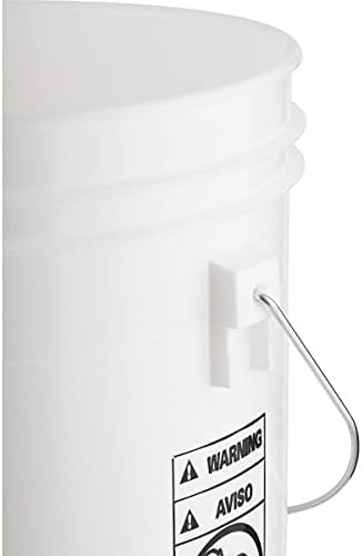 House Naturals 6 Gallon Large Bucket Pail Food Grade BPA Freee with Screw On Air Tight Lid(Pack of 2)