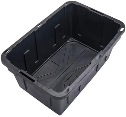 CX BLACK & YELLOW 27-Gallon Heavy Duty Storage Bins with Lids, Stackable Plastic Storage Bins with Weather-Resistant Design, Home Organization, 4 Pack (14.3H x 20.6W x 30.6D)