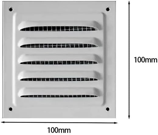 Adjustable Metal Louver Vent Grille - Durable Aluminum Ventilation Cover for Bathroom, Kitchen, Office(100x100mm)