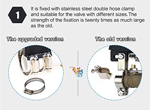 Ufairy WiFi 3rd Generation Smart Water Valve Shutoff Manipulator Domotique Valve Controller Compatible with Alexa Google No Hub Required Black 31x15x75cm GR-W-105