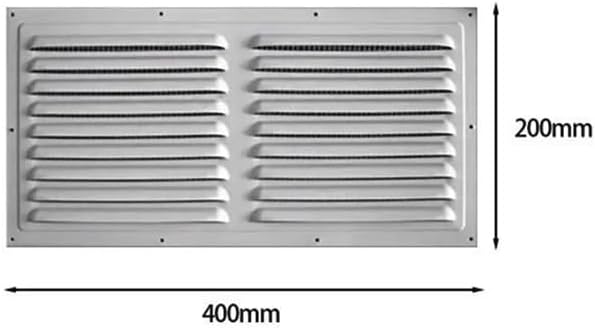 Adjustable Metal Louver Vent Grille - Durable Aluminum Ventilation Cover for Bathroom, Kitchen, Office(200X400mm)