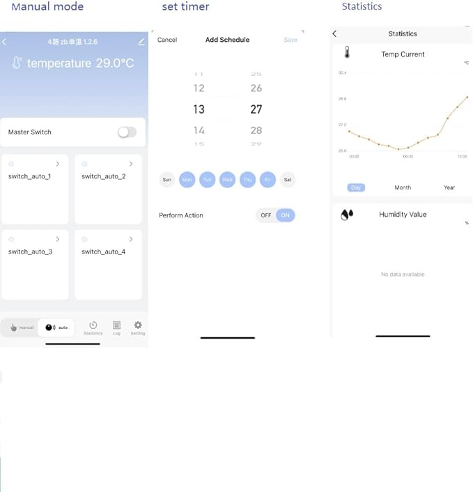 Zigbee Temperature Controller with Waterproof Temperature Sensor Probe ,Tuya app Remote 4 Channel 10A Clean Contact Relay Switch(tuya zigbee hub Needed)