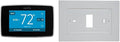 Sensi Touch Smart Thermostat by Emerson with Touchscreen Color Display, Programmable, Wi-Fi, Mobile App, Easy DIY, Data Privacy, Works Alexa, Energy Star Certified, ST75 (Black) + Wall Plate for Sensi Wi-Fi Programmable Thermostat (White)