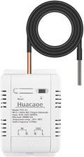 High Power Tuya 16A Smart WiFi Temperature Controller with Waterproof Probe - APP Remote Control for Greenhouse,Homebrew,Thermostat,Aquarium,Climbing Pet Breeding,Incubator,Alexa Voice Compatible