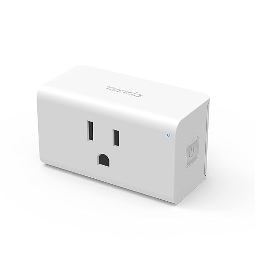 TENDA SP9 (1 Pack) Smart Plug WiFi Outlet Switch with Energy Monitoring, Works with Alexa & Google Assistant for Voice & Remote Control, Timer & Schedule Function, 13A Safe Design, No Hub Required