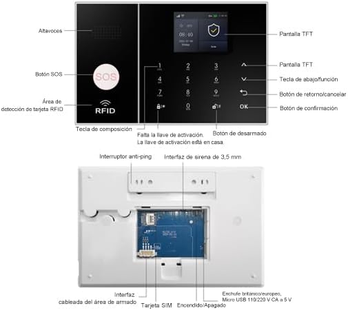XUK Smart Home Security System,4G/GSM &WiFi Wireless Alarm Kit with Door/Window Sensors,PIR Motion Detectors,App Remote Control,Compatible with Alexa &Google Home,Easy Installation(13pcs Set)