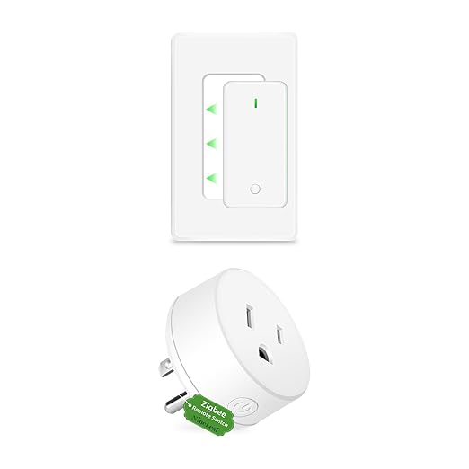 NineLeaf Zigbee Smart Remote Outlet with Wall Decor Switch,2.4GHz Hub Needed,Zigbee Repeater,Wireless Plug with APP & Voice Control, Compatible with Alexa &Google Assistant, Timer & Schedule