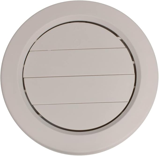 Valterra A10-3360VP Dampered Heating and A/C Register with 360° Rotation - 5-13/16" ID x 6-7/8", Beige