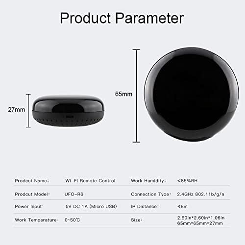 MOES WiFi Smart IR Remote Controller Smart Home Infrared Universal Remote Blaster,One for All Control AC TV DVD CD AUD SAT etc,Compatible with Alexa and Google Assistant,No Hub Required (Pack of 2)