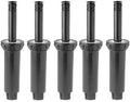 Rain Bird 1804VAN 1800 Series Professional 4 Inch Pop Up Sprinkler Head, 5 Pack - Lawn Sprinkler with Adjustable 0-360 Degree Arc Nozzle Pattern, Up to 15 Ft Spray Distance, 1/2 in NPT Threaded Inlet