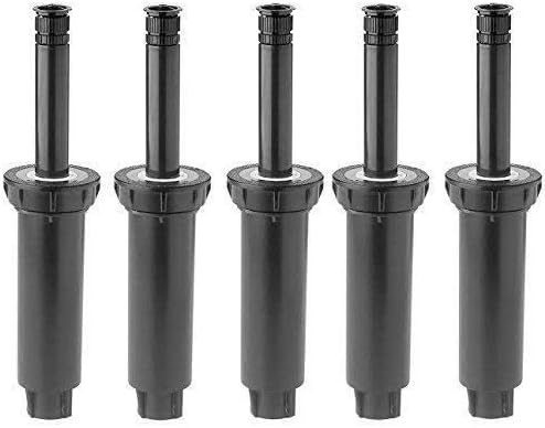 Rain Bird 1804VAN 1800 Series Professional 4 Inch Pop Up Sprinkler Head, 5 Pack - Lawn Sprinkler with Adjustable 0-360 Degree Arc Nozzle Pattern, Up to 15 Ft Spray Distance, 1/2 in NPT Threaded Inlet