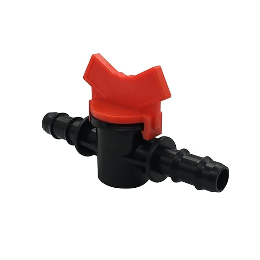 5/8" Drip Irrigation Valve Fits 5/8" Drip Tubing In-Line Shut Off Switch Barbed Valve for Garden Lawn Irrigation Sprinkler System (Pack of 8)
