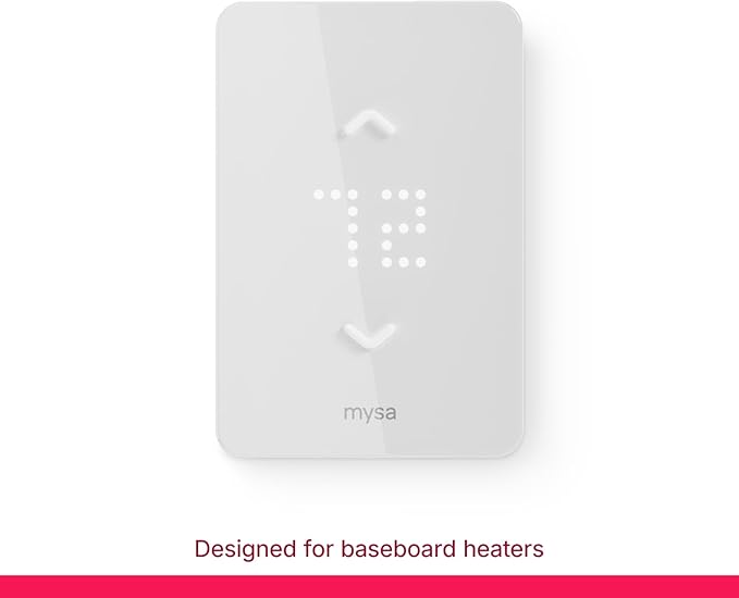 Mysa Smart Thermostat LITE - Line Voltage Electric Baseboard Heater Thermostat 120V/240V | DIY Install | HomeKit, Alexa, Google | Wi-Fi Programmable | App Control