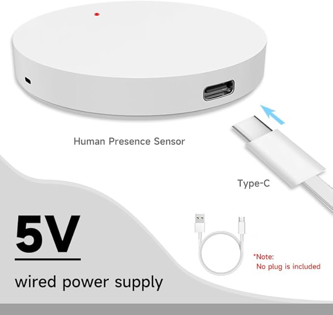 Human Presence Sensor, WiFi Wave Radar Real-time Human Motion Detection Sensor, Compatible with TUYA/Smart Life