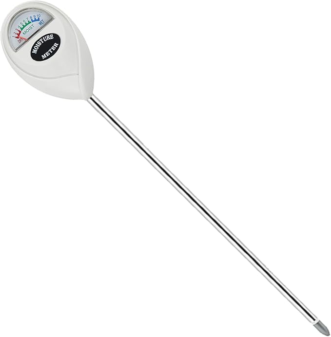 Censinda Soil Moisture Meter, Long Probe Soil Moisture Monitor for House Plants, Soil Hygrometer Moisture Sensor for Indoor & Outdoor, Garden, Farm, Lawn Plant Care, No Battery Needed(White)