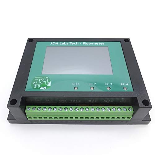 Flowmeter Liter Counter Totalizer with 4 Programmable Alarms and Reset Input + Flow Sensor for 2" inch Pipes (DN50)