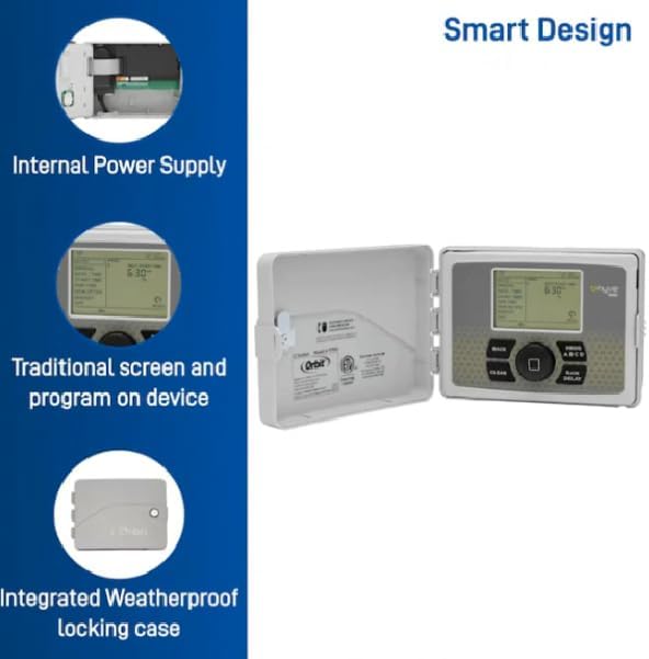 6-Station Smart WiFi Irrigation Controller Timer, Indoor/Outdoor Sprinkler System Controller, App Controlled Automatic Watering Timer with Weather-Based Scheduling