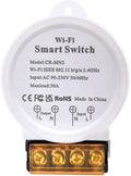 WiFi Smart Relay Switch, WIFI Smart Switch with Energy Meter 30A 90-250V AC, App and Voice Control, for Tuya Smart-Life Assistant, Remote and Timer Functions(white)
