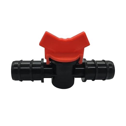 3/4" Drip Irrigation Valve Fits 3/4" Drip Tubing In-Line Shut Off Switch Barbed Valve for Garden Lawn Irrigation Sprinkler System (Pack of 8)