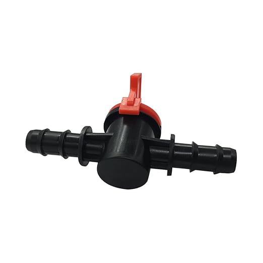 8PCS 1/2" Drip Irrigation Valve Fits 1/2" Drip Tubing in-Line Shut Off Switch Barbed Valve for Garden Lawn Irrigation Sprinkler System