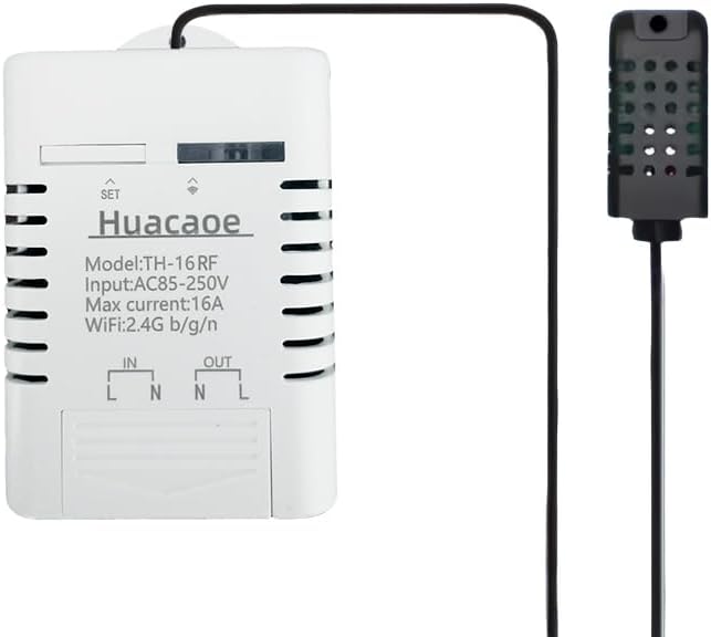 High Power eWeLink 16A WiFi Temperature Humidity Controller -Wireless Remote Control with Energy Consumption Monitoring,for Greenhouse,Homebrew,Climbing Pet Breeding,Incubator,Alexa Voice Compatible