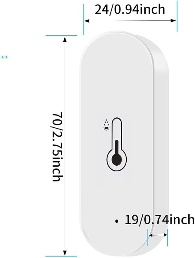 For Cozylife WIFI Indoor Temperature And Humidity Sensor With App Controlled Alerts And Wireless Connectivity