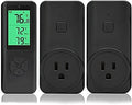 DIGITEN Wireless Temperature Controlled Outlet (With 2 Receivers) Plug-in Thermostat Reptile Temperature Controller Greenhouse Thermostat Built-in Temp Sensor Remote Thermostat Outlet for Space Heater