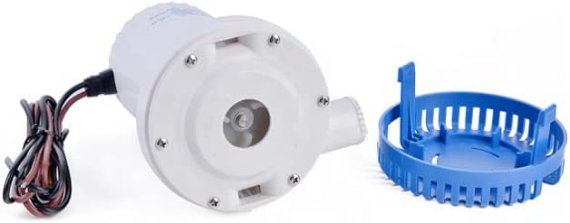 12V Bilge Pumps for Boats-2000 GPH 1-1/8"(29mm) Outlet High Flow Rate Non-AutIomatic Bilge Water Pump,Submersible Boat Accessories,Electric Marine Bilge Pump Waterproof Reset