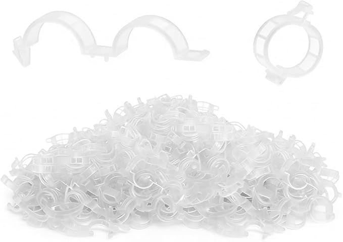 Plant Support Clips, 2026 Upgraded Tomato Plant Clips for Climbing Plants, Reusable Plastic Garden Clip for Grape Cucumber Stems Outdoor Vine Fixing Clip Gardening Supplies (50, White)