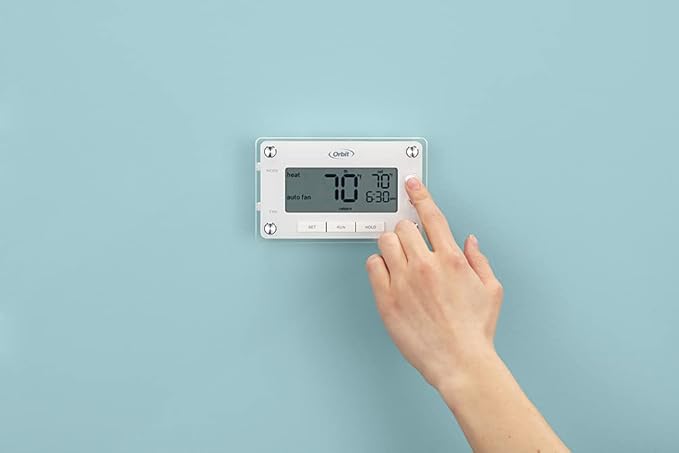 Orbit 83521 Clear Comfort Programmable Thermostat with Large, Easy-to-Read Display, White