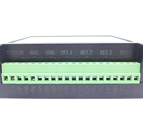 Flowmeter Liter Counter Totalizer with 4 Programmable Alarms and Reset Input + Flow Sensor for 2" inch Pipes (DN50)