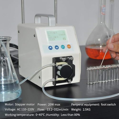 Peristaltic Water Pump, High Flow Rate 1-352ml/min, with LCD Display for Scientific Research Institutions