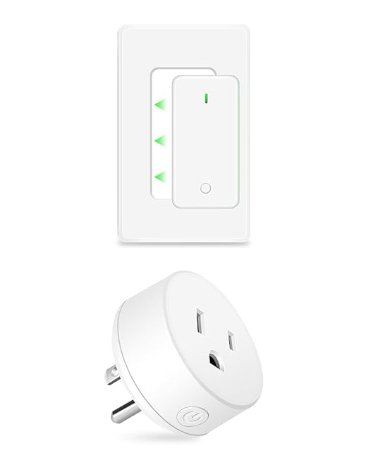 NineLeaf Wireless Remote Outlet Switch,Remote Lamp Switch,On Off Light Plug Decorator Switches Wall Mounted, 500FT, 15A/1500W, TUV List,Programmable, No Wiring,Lamp,Fans,Household Appliances