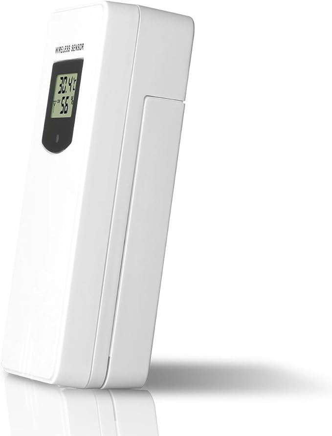 Digital Indoor Outdoor Wireless Remote Sensor, Temperature and Humidity Meters, Sutible for Weather Station with Rain Gauge (3378R)
