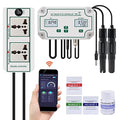 24/7 Online WiFi pH EC Monitor, EC PPM pH Mete Hydroponic Nutrients Smatr Monitor, APP Online Nutrient Meter with Data Logger Function for Nutrient Reservoir Water Tank DWC Indoor Garden
