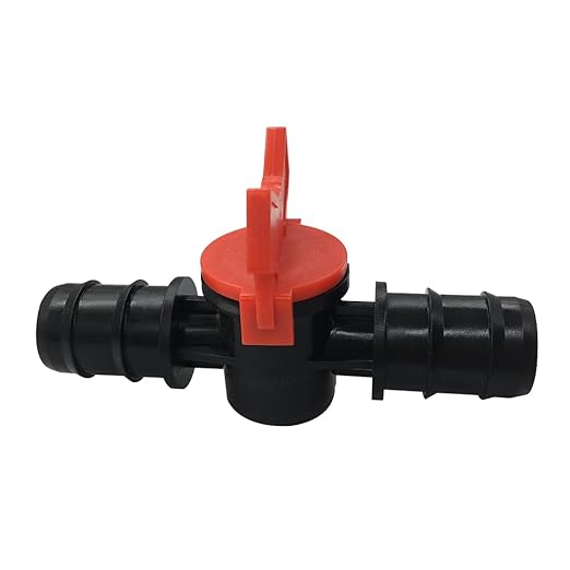3/4" Drip Irrigation Valve Fits 3/4" Drip Tubing In-Line Shut Off Switch Barbed Valve for Garden Lawn Irrigation Sprinkler System (Pack of 8)