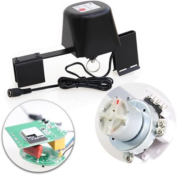 Ufairy WiFi 3rd Generation Smart Water Valve Shutoff Manipulator Domotique Valve Controller Compatible with Alexa Google No Hub Required Black 31x15x75cm GR-W-105