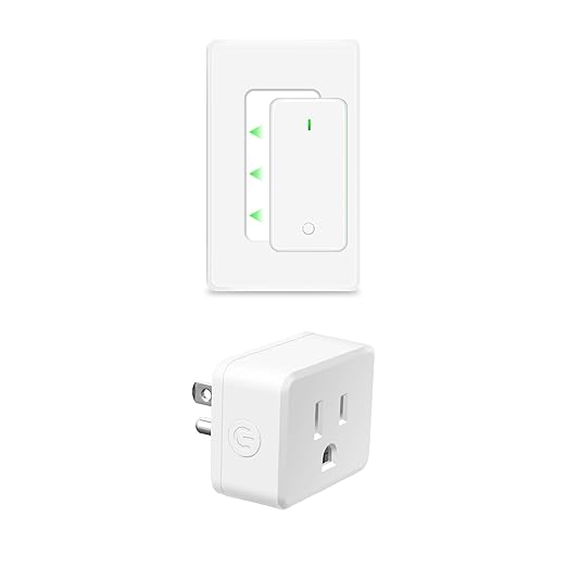 NineLeaf Remote Control Outlet,Wireless Remote Control Outlet Plug,500ft Long Range Wall Mounted Light Switch,15A 1500W for Home and Business,No Wiring,White,1PK