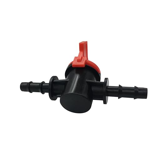 3/8" Drip Irrigation Valve Fits 3/8" Drip Tubing In-Line Shut Off Switch Barbed Valve for Garden Lawn Irrigation Sprinkler System (Pack of 8)