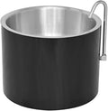 Smart Dog Water Bowl for Outside - Connects to Garden Hose - WiFi App Controlled Timer for Automatic Water Flow - Stainless Steel Outdoor Pet Water Bowl - Large Capacity (Black)