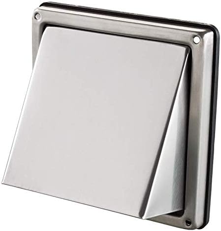 FRESH SPEED 5-Inch External Extractor Wall Vent Cushioned Non Return Flap