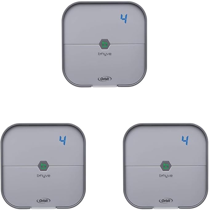 Orbit 57915 B-hyve 4-Zone Indoor Smart Sprinkler Controller,(Pack of 3)