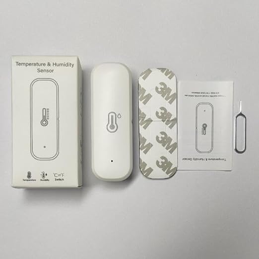 WiFi Smart Temperature and Humidity Monitor Sensor Compatible with Alexa,Google Assistant. with App Alert, for Home Pet Greenhouse.