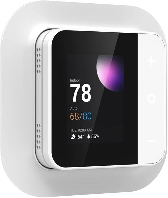 Vine 4 Inches Full Touch Screen TJ-560 Programmable Smart Wi-Fi Thermostat for Home with App Control, Energy Saving, Easy Installation, Compatible with Alexa and Google Assistant, White