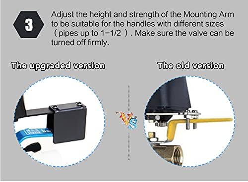 Ufairy WiFi 3rd Generation Smart Water Valve Shutoff Manipulator Domotique Valve Controller Compatible with Alexa Google No Hub Required Black 31x15x75cm GR-W-105